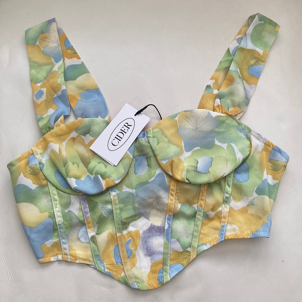 Cider Corset Crop Summer Vacation Top Women's Size S